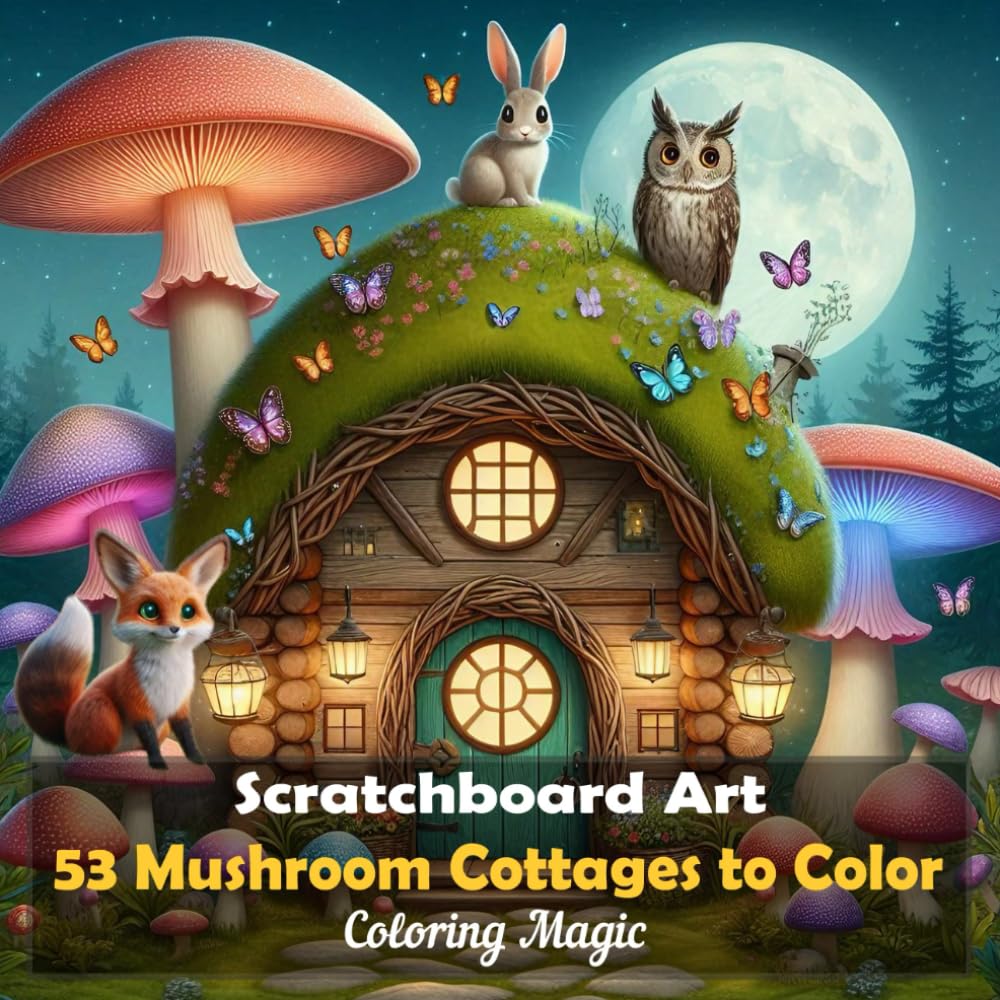 IDesignGlobal's tweet image. Just GO LIVE! Features enchanted mushroom cottages, adorable animals. Here: amzn.to/3WZ4lWA
#MushroomCottage #ScratchboardArt #ColoringBooks #AdultColoring #ArtTherapy #CreativeHobby #ColoringForAllAges #BlackAndWhiteArt #RelaxAndColor #ColoringAdventure #IDesignGlobal