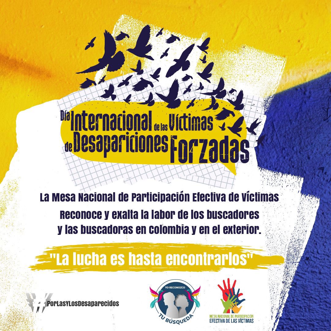 #LaVozDeLasVíctimas | La <a href="/mesanalvictimas/">Mesa Nacional de Víctimas</a>  se une a las voces que claman justicia y verdad para las miles de personas que han sido víctimas de esta atrocidad en nuestro país.
No olvidamos a los seres queridos que han sido arrebatados de sus familias y comunidades. #NoOlvidamos