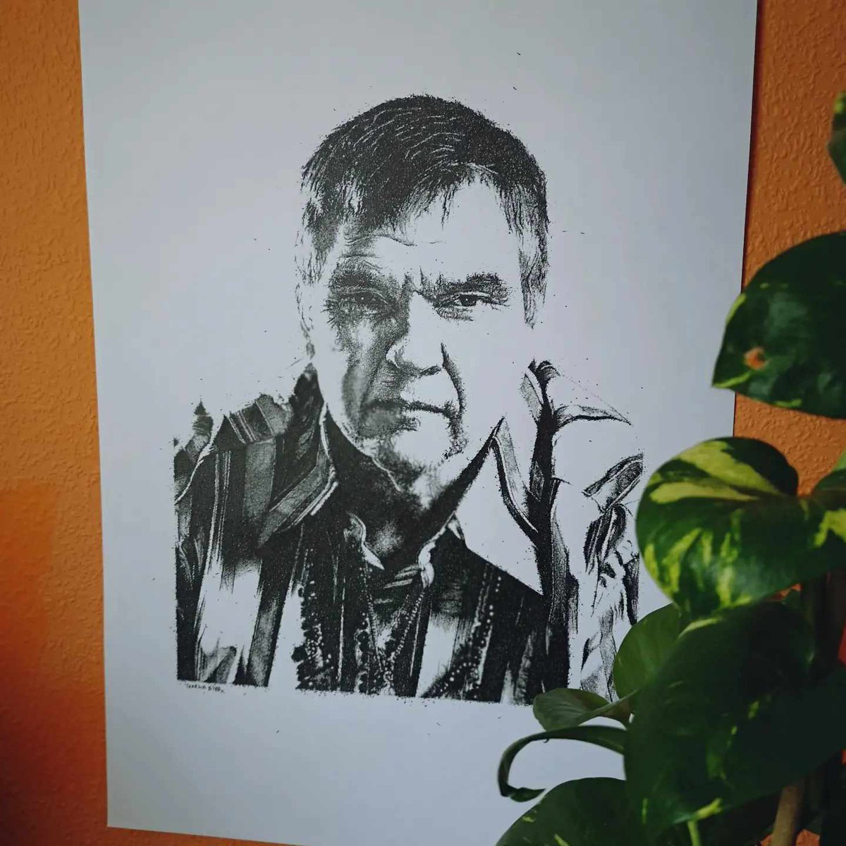 Like a bat out of hell 🦇🎵

#meatloaf #music #artwork #illustration #portrait #penart #tourrettes #tourettesawareness #disabilittawareness #artist #illustrator