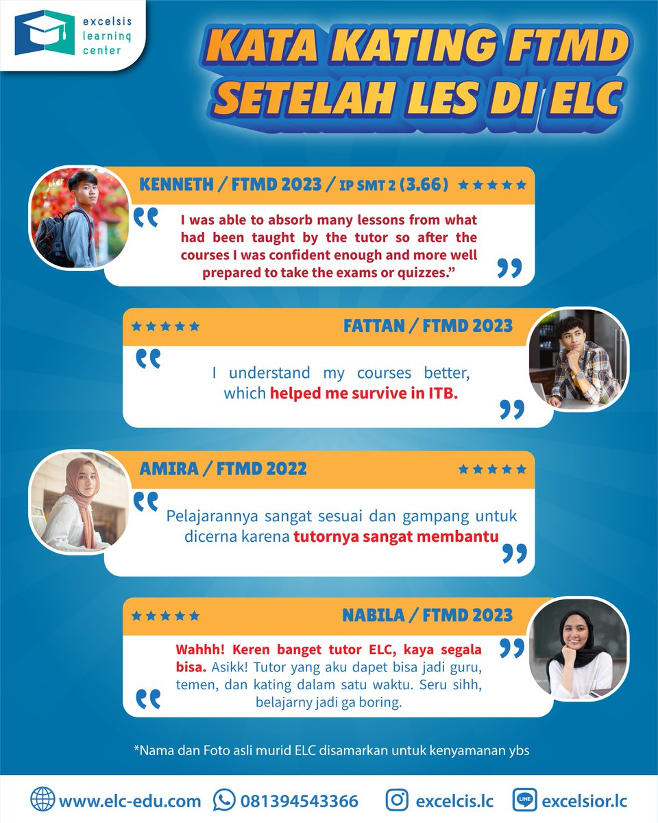 excelsislc's tweet image. 📢OPEN CLASS FTMD OFFLINE 📢

✅FTMD Grup Kecil (2-5 Orang) : 1.020.000 s/d 4.725.00 1-3X Pertemuan/Minggu
✅FTMD Grup Besar (6-15 Orang) : 525.000 s/d 2.655.000 1-3X Pertemuan/Minggu

#institutteknologibandung #itb #tpbitb #bimbeltpb #bimbeltpbitb #ftmd #ftmd