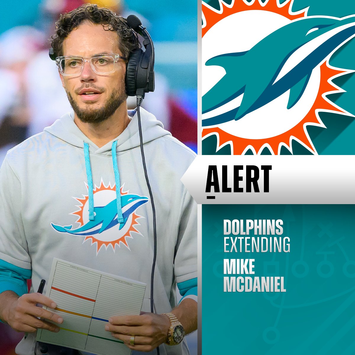 NFL (@nfl) on Twitter photo Dolphins sign HC Mike McDaniel to a multi-year contract extension. (via <a href="/TomPelissero/">Tom Pelissero</a>) Dolphins sign HC Mike McDaniel to a multi-year contract extension. (via <a href="/TomPelissero/">Tom Pelissero</a>)