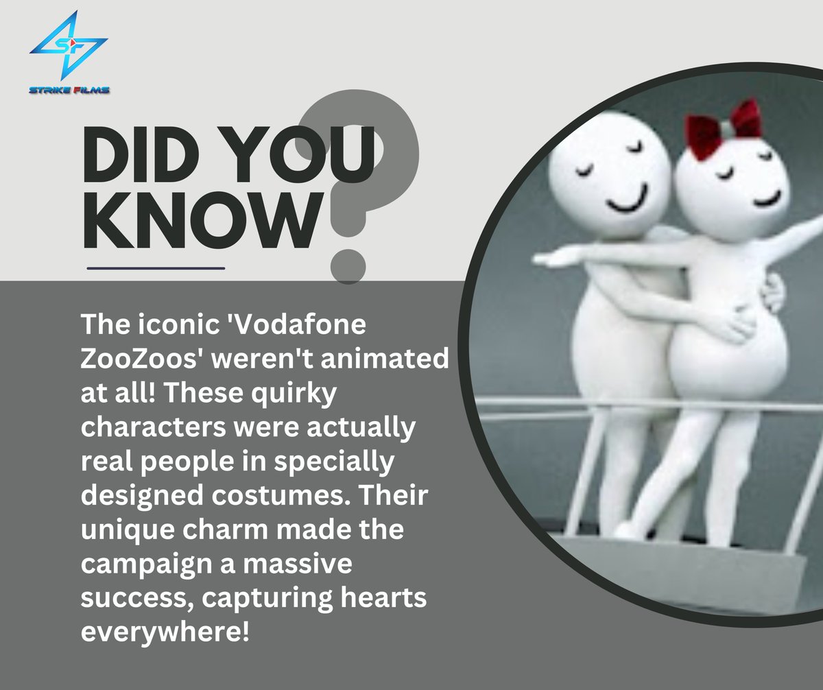 StrikeFilmsM's tweet photo. Real people, real magic! ✨ Who knew the ZooZoos were more than just animations? 🩵
#ZooZoos #AdMagic #StrikeFilms
#advertisingagency #advertising #marketing #branding #digitalmarketing #socialmediamarketing #socialmedia #marketingagency #graphicdesign #advertisement #creative https://t.co/XKGaT8PSbT