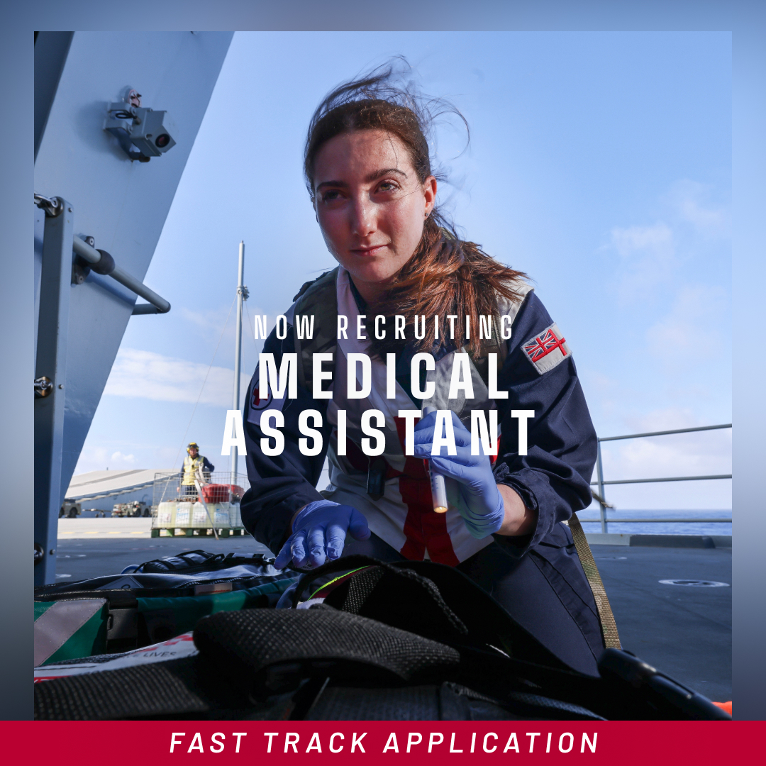 RNJobsUK's tweet photo. World-class training on the frontline of medicine. Get fully-funded qualifications and learn around the world.

Fast track your career. Become a Medical Assistant in the Royal Navy: https://t.co/0C2DCFO4ti https://t.co/EBDEKhQ3xC