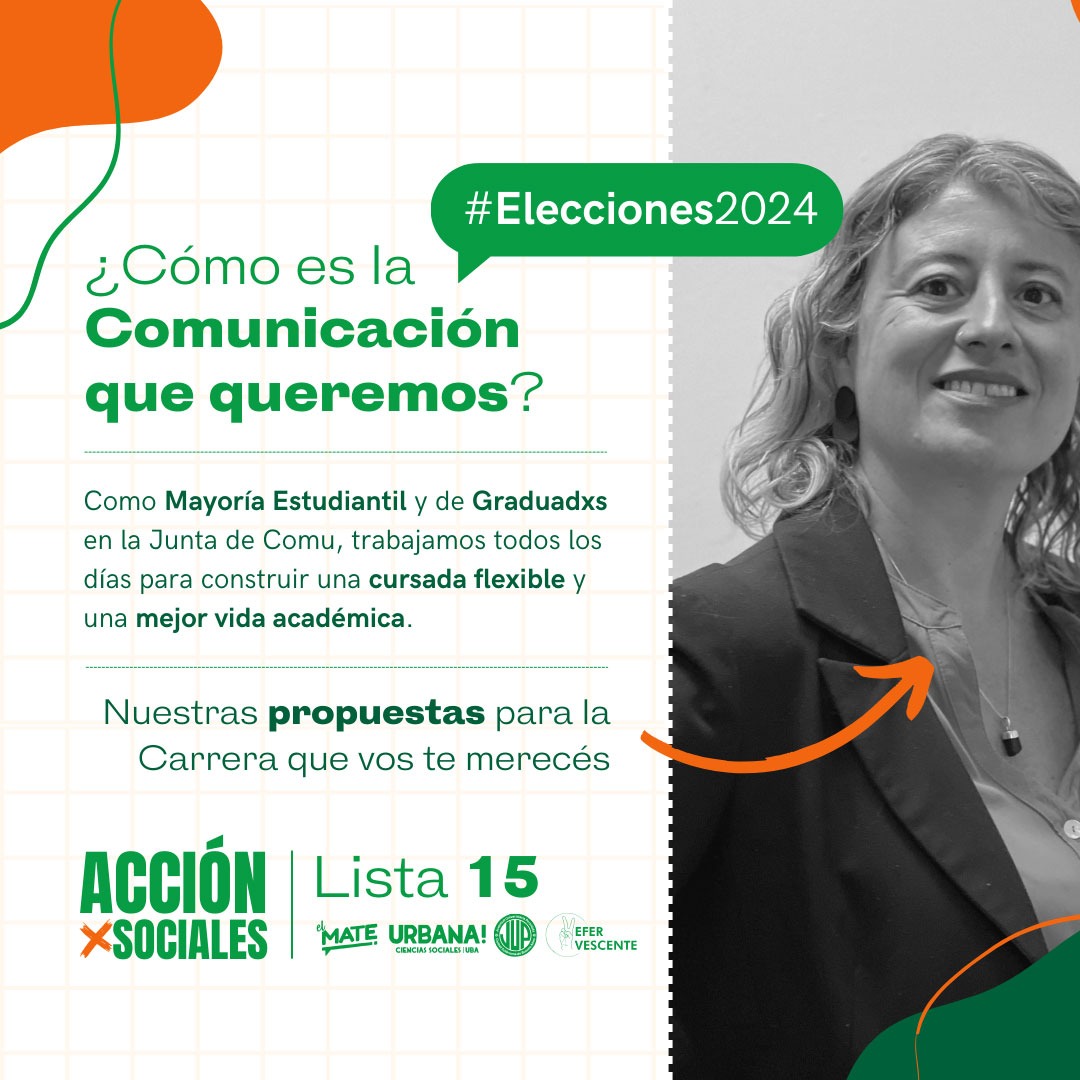 elmatesociales's tweet photo. #ComuUBA | Nuestras 𝒑𝒓𝒐𝒑𝒖𝒆𝒔𝒕𝒂𝒔 para la Carrera de 𝑪𝒐𝒎𝒖𝒏𝒊𝒄𝒂𝒄𝒊ó𝒏 que queremos 💚 https://t.co/U7kmJrxVYY