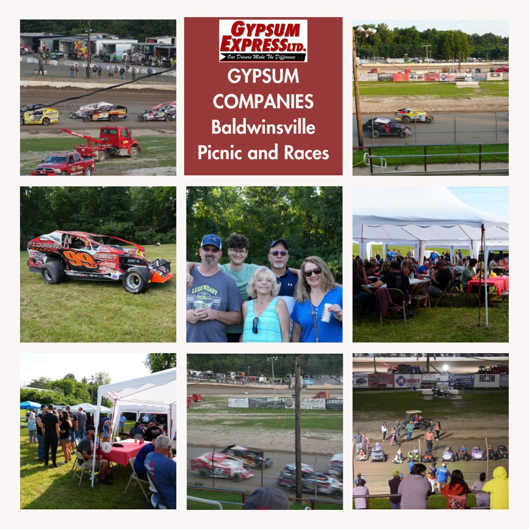 The Gypsum Companies' team members out of the Baldwinsville, NY office had a great time at the 2024 company picnic and races at the Fulton Speedway.

Our Company President, Larry Wight raced. He started in 23rd place and ended up placing 4th. Way to go, Larry!
