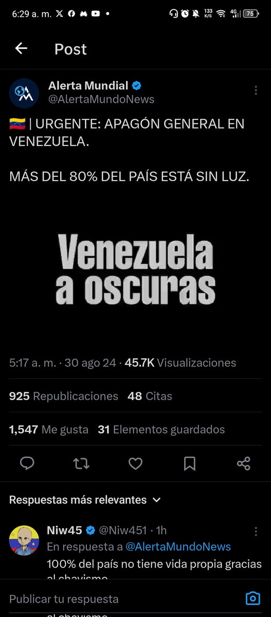 gusde30735's tweet photo. Sabotaje que ellos mismo le hacen al pueblo de Venezuela para desesperarlos y distraerlos estamos muy enfocados en la lucha de libertad. Ellos son los únicos que en 25 años han querido ver arrodillado al pueblo pasando necesidades. https://t.co/UAIfYs8bH7