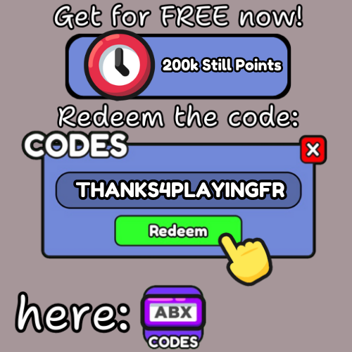 𝐍𝐞𝐰 𝐔𝐆𝐂 𝐃𝐨𝐧'𝐭 𝐌𝐨𝐯e 𝐂𝐨𝐝𝐞
⚬ 𝘊𝘰𝘥𝘦: THANKS4PLAYINGFR
⚬ 𝘙𝘦𝘸𝘢𝘳𝘥: 200,000 Still Points
⚬ 𝘙𝘦𝘲𝘶𝘪𝘳𝘦𝘮𝘦𝘯𝘵𝘴: None
⚬ 𝘙𝘦𝘥𝘦𝘦𝘮 𝘐𝘯: roblox.com/games/14620329…
⚬ 𝘛𝘢𝘨𝘴: #𝘶𝘨𝘤𝘤𝘰𝘮𝘮𝘶𝘯𝘪𝘵𝘺 #𝘜𝘎𝘊 #𝘜𝘎𝘊𝘤𝘳𝘦𝘢𝘵𝘰𝘳