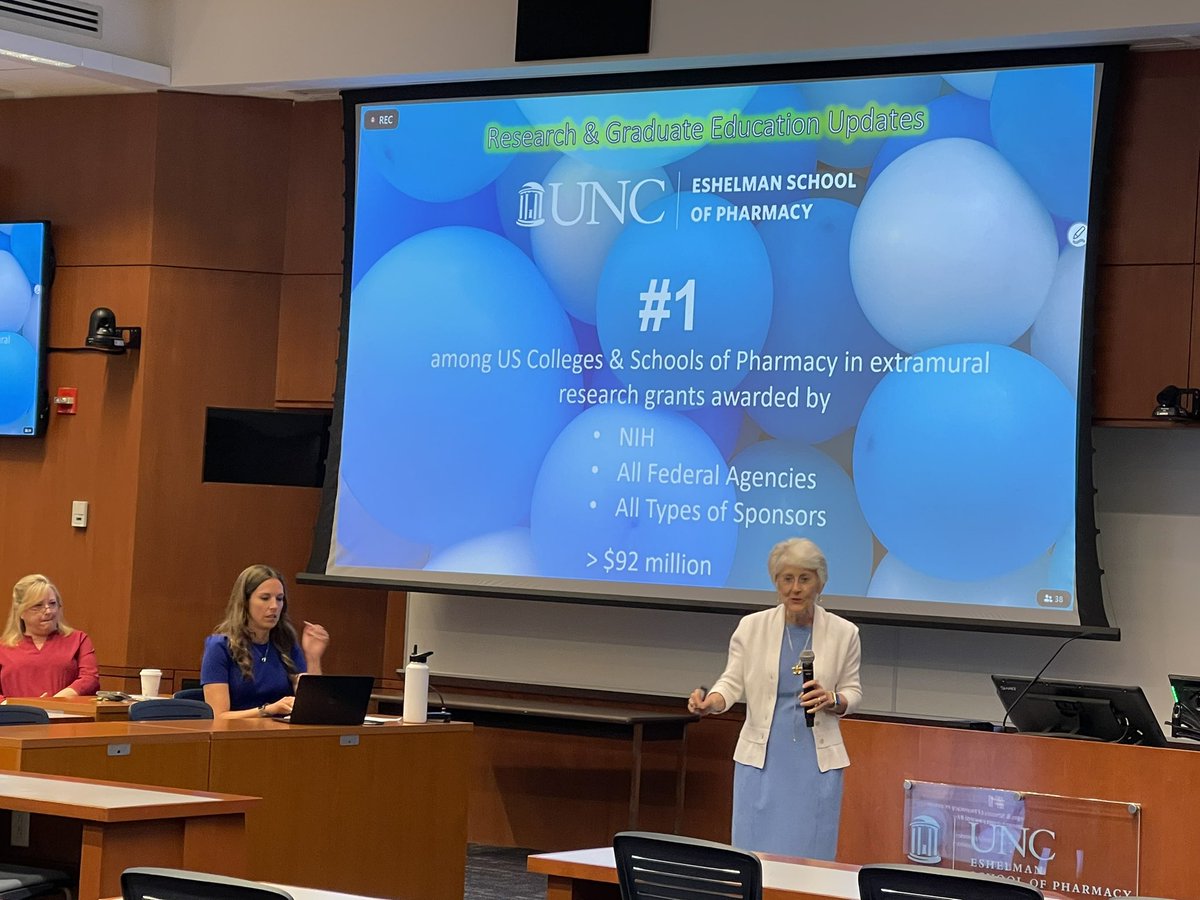 <a href="/UNCPharmacy/">UNC Pharmacy</a> Ranked the No. 1 school of pharmacy in the country for three consecutive cycles and for over a decade, we are thrilled to announce that we are also the No. 1 pharmacy school in research funding from the NIH, all federal agencies, and all sponsors!