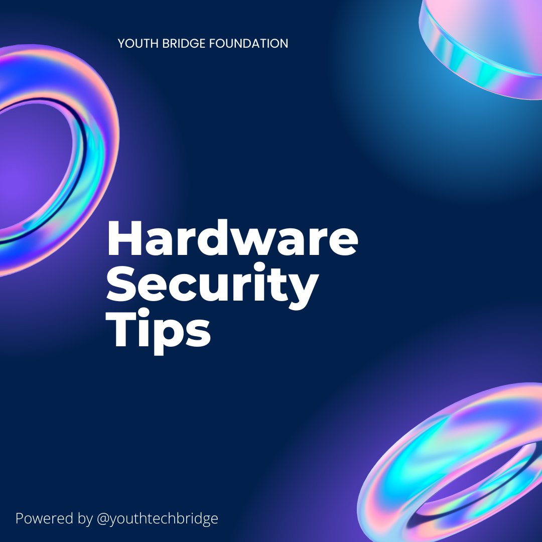 Protect your tech, protect your life! Hardware security is key to keeping your data safe from cyber threats. Don’t just be smart, be secure!  #YouthTechBridge #TechSecurity #StaySafeOnline #YouthMatter