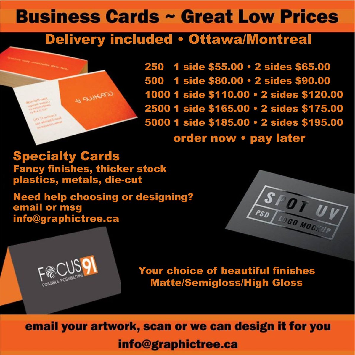 graphictreena's tweet image. We're here to help you with your printed marketing materials including business cards, brochures, flyers, stickers...you name it, we  can do it!
Let's talk ideas - msg or email info@graphictree.ca to get started 

#printing #marketing #ottawa #montreal #businestobusiness