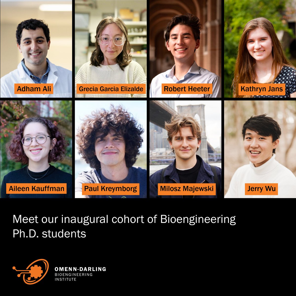 We are excited to have welcomed our first ever cohort of Bioengineering Ph.D. students this week! 

Meet the next generation of leaders in BioE 👩🏻‍🔬👨🏻‍💻
<a href="/PrincetonGrad/">Princeton University Graduate School</a> <a href="/EPrinceton/">Princeton Engineering</a>