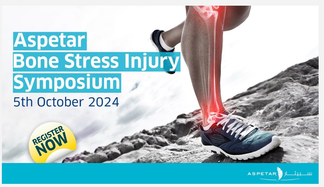 Juan Manuel Alonso (@drjuanmalonso) on Twitter photo <a href="/Aspetar/">Aspetar سبيتار</a>
Bone 🦴 Stress Injury Symposium
5 October 2024
Great speakers:
<a href="/hoenig_tim/">Tim Hoenig</a> <a href="/margomountjoy/">margo mountjoy</a> <a href="/MarceloBordalo/">Marcelo Bordalo</a> <a href="/MauricioMonaco3/">Mauricio Monaco</a> <a href="/AbdallahRajeb/">Dr. Abdallah Rejeb</a>
Topical talks:
High-risk #BSI
#REDs
Radiology
#Spondylolysis
#RTP
Register here👇
aspetar.com/en/professiona… <a href="/Aspetar/">Aspetar سبيتار</a>
Bone 🦴 Stress Injury Symposium
5 October 2024
Great speakers:
<a href="/hoenig_tim/">Tim Hoenig</a> <a href="/margomountjoy/">margo mountjoy</a> <a href="/MarceloBordalo/">Marcelo Bordalo</a> <a href="/MauricioMonaco3/">Mauricio Monaco</a> <a href="/AbdallahRajeb/">Dr. Abdallah Rejeb</a>
Topical talks:
High-risk #BSI
#REDs
Radiology
#Spondylolysis
#RTP
Register here👇
aspetar.com/en/professiona…