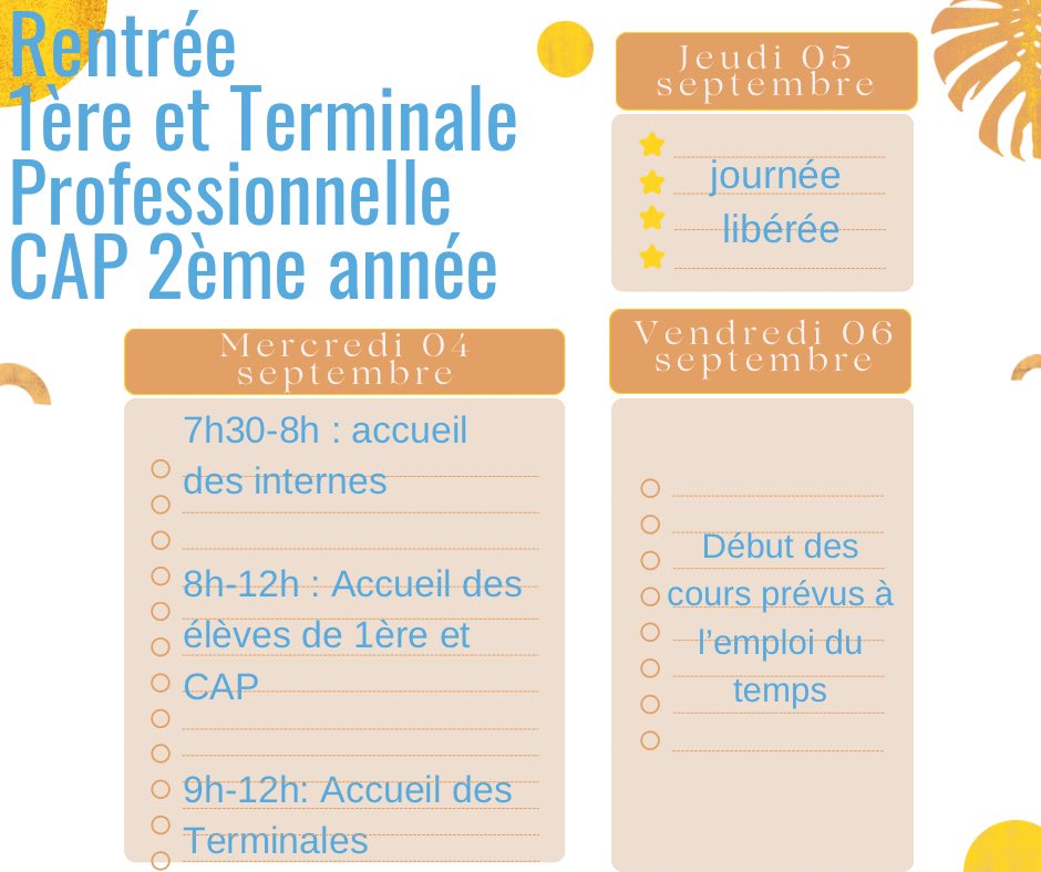 C’est la rentrée 2024-2025 !