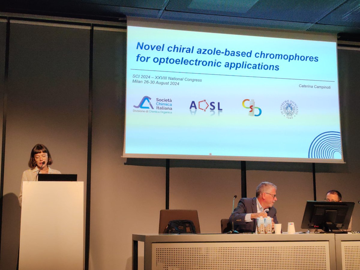 Caterina Campinoti (@c_aterinac) on Twitter photo Our dearest chiral imidazole derivatives at #SCI2024 🧪✨
Thanks to <a href="/SocChimIta/">Società Chimica Italiana</a> <a href="/SCIorganica/">SCI Chimica Organica</a> for the opportunity to present our work !
pubs.rsc.org/en/content/art… <a href="/CDatPisa/">CDatPisa</a> Our dearest chiral imidazole derivatives at #SCI2024 🧪✨
Thanks to <a href="/SocChimIta/">Società Chimica Italiana</a> <a href="/SCIorganica/">SCI Chimica Organica</a> for the opportunity to present our work !
pubs.rsc.org/en/content/art… <a href="/CDatPisa/">CDatPisa</a>