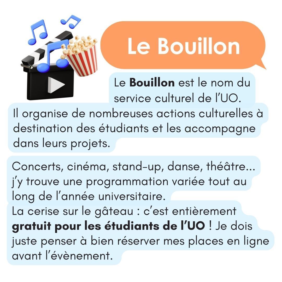 Vous vous apprêtez à faire votre #rentrée à l'UO en septembre ?
Nous sommes là pour vous guider pas à pas ! 👍
Dans ce post, vous trouverez toutes les infos sur le sport, la culture et les associations étudiantes à l'UO.