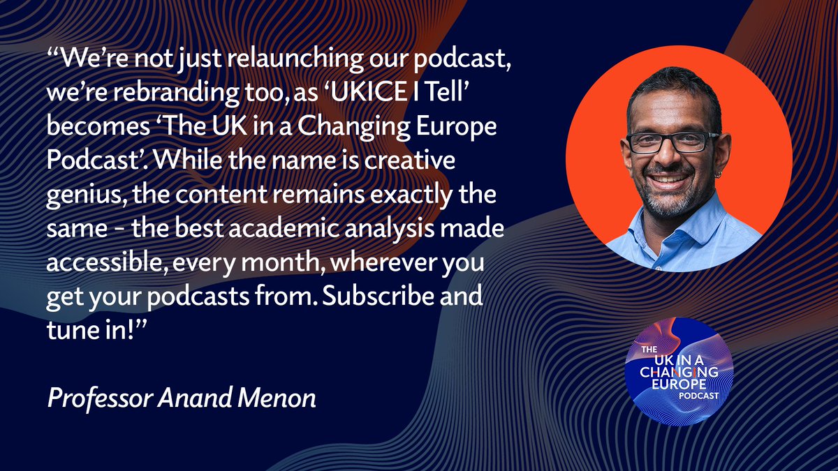 🎙️The first episode of The UK in a Changing Europe Podcast - formerly UKICE (I Tell) - is out now!

🎧Listen to <a href="/anandMenon1/">Anand Menon</a>'s conversation with <a href="/DrAlanWager/">Alan Wager</a> about Alan's book, 'Cross-Party Politics in Britain', coalition governments &amp; much more.

👉 open.spotify.com/show/2CtwZkUqn…