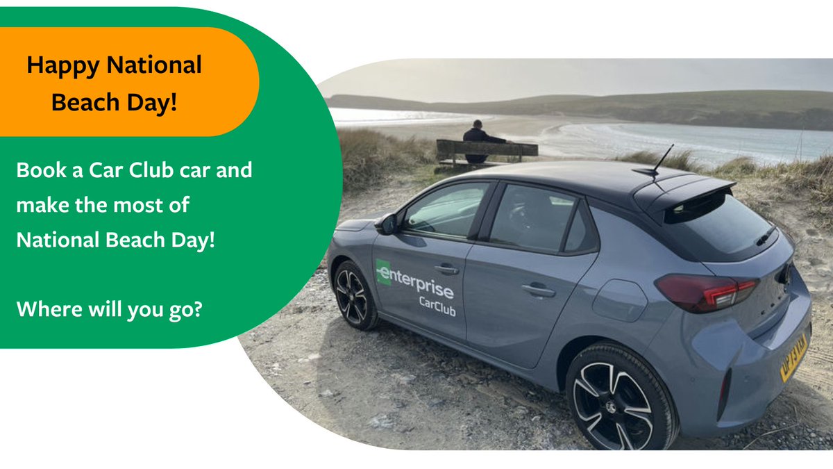 Make the most of National Beach Day and take a trip using Enterprise car club🚗
Let us know your favourite UK beaches in the comments ⛱
Not sure what beaches to visit, check out our blog post here! bit.ly/4ggZZTQ

*Terms &amp; conditions apply bit.ly/47bSol9.
