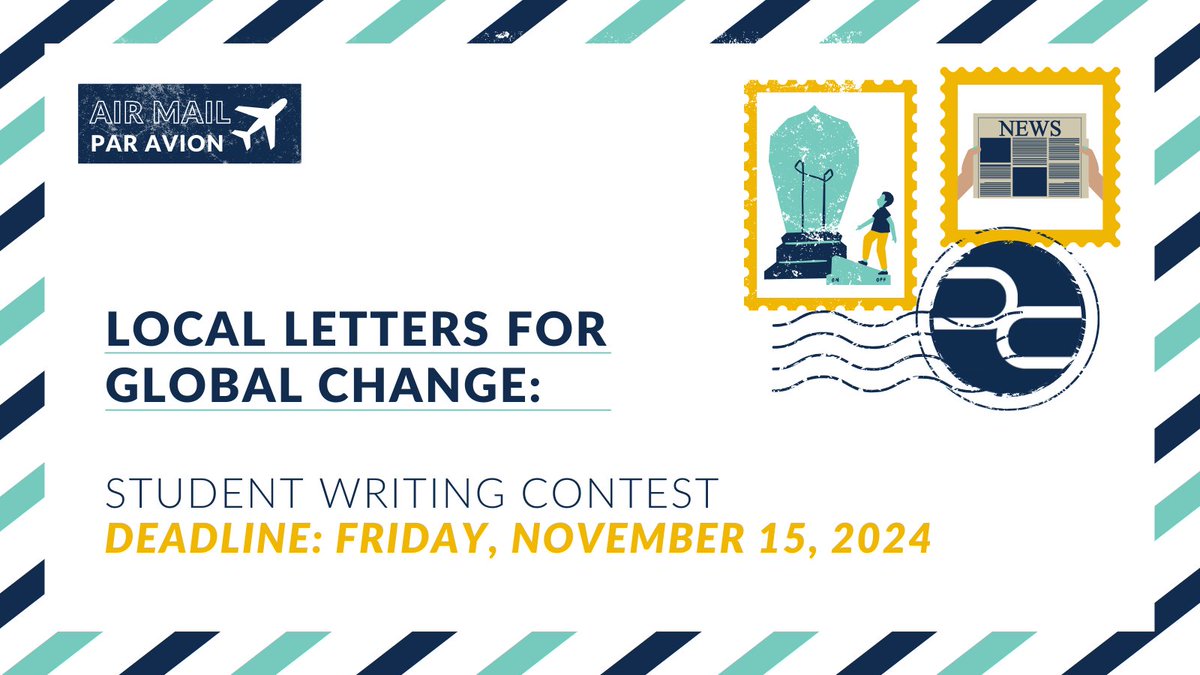 Calling all K12 students worldwide! We want to hear what global issues are most important to you, and what solutions you propose. 

Submit your entry to the 2024 Local Letters for Global Change contest by November 15!
 👉 bit.ly/LocalLpc24