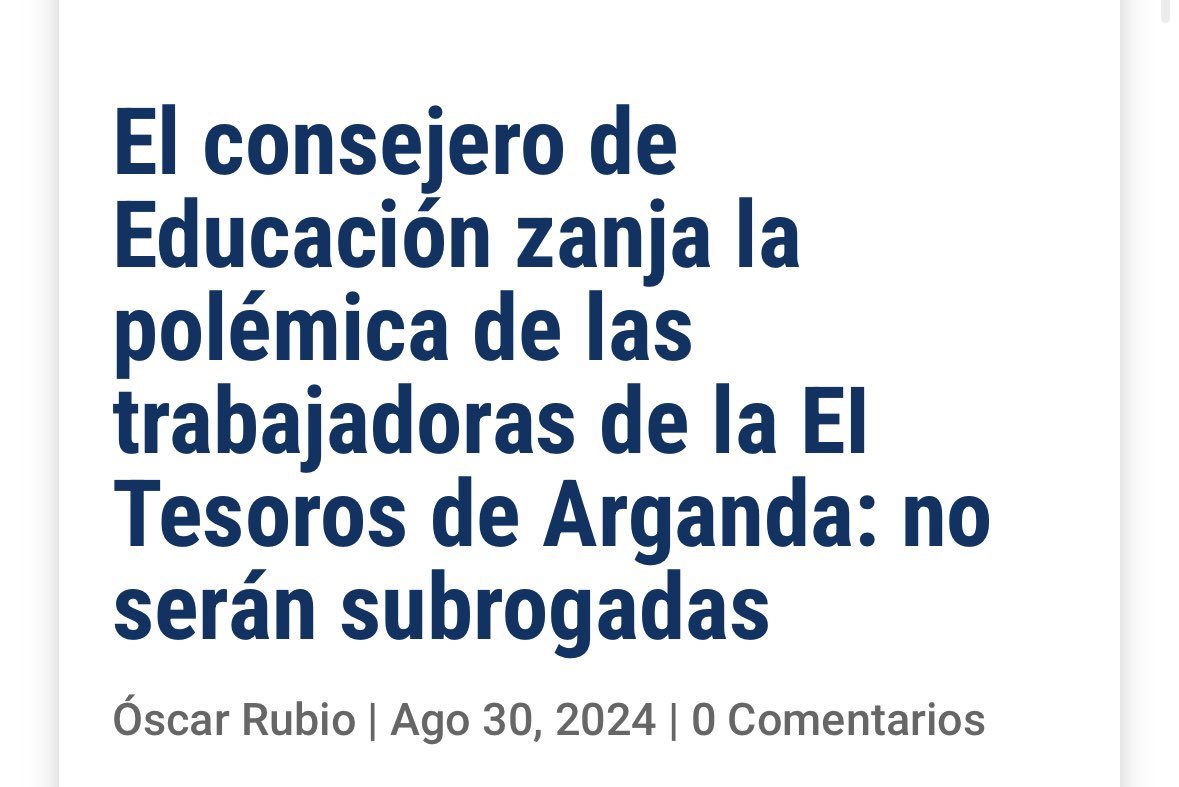 La nefasta gestión de Viciana con las Escuelas inf. Don Gato y Tesoros:

1. Las trabajadoras no cobran desde abril
2.  Suprimen las escuelas en julio (como si sobraran)
3. Sacan a los niños de sus escuelas 💔
4. Ahora se niegan a subrogar a la trabajadoras y se van a la calle.