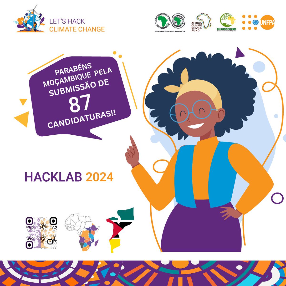 UNFPAMocambique's tweet image. 87 applications from Mozambique! 🇲🇿🧡

Thank you to all the innovators who applied for the “Let’s Hack Climate Change” Hacklab 2024. 

We&apos;re excited to start the next phase of our #hacklab and, #together, find innovative solutions to tackle climate change 🌍

Exciting times…