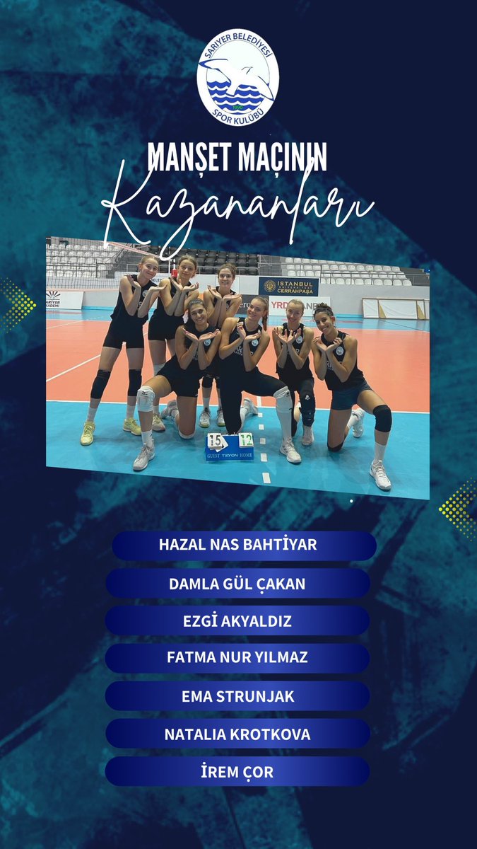 Günün kazananları🫶🏻 #manşetmaçı #SarıyerVoleybol #BoğazınSultanları