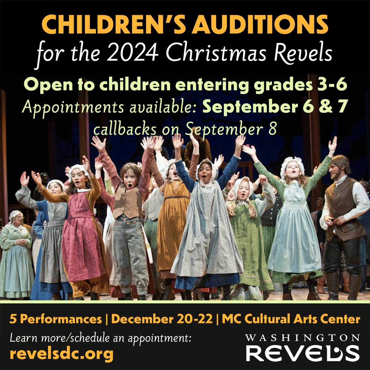 revelsdc's tweet photo. We're savoring August's swansong and starting September with spirit and joy! In one week we'll welcome young singers (ages 8 to 12) to auditions for The Christmas Revels—An English Country Christmas Under the Greenwood Tree. https://t.co/aSRODTSJuV
#ChristmasRevels #Auditions https://t.co/OJi4udenba