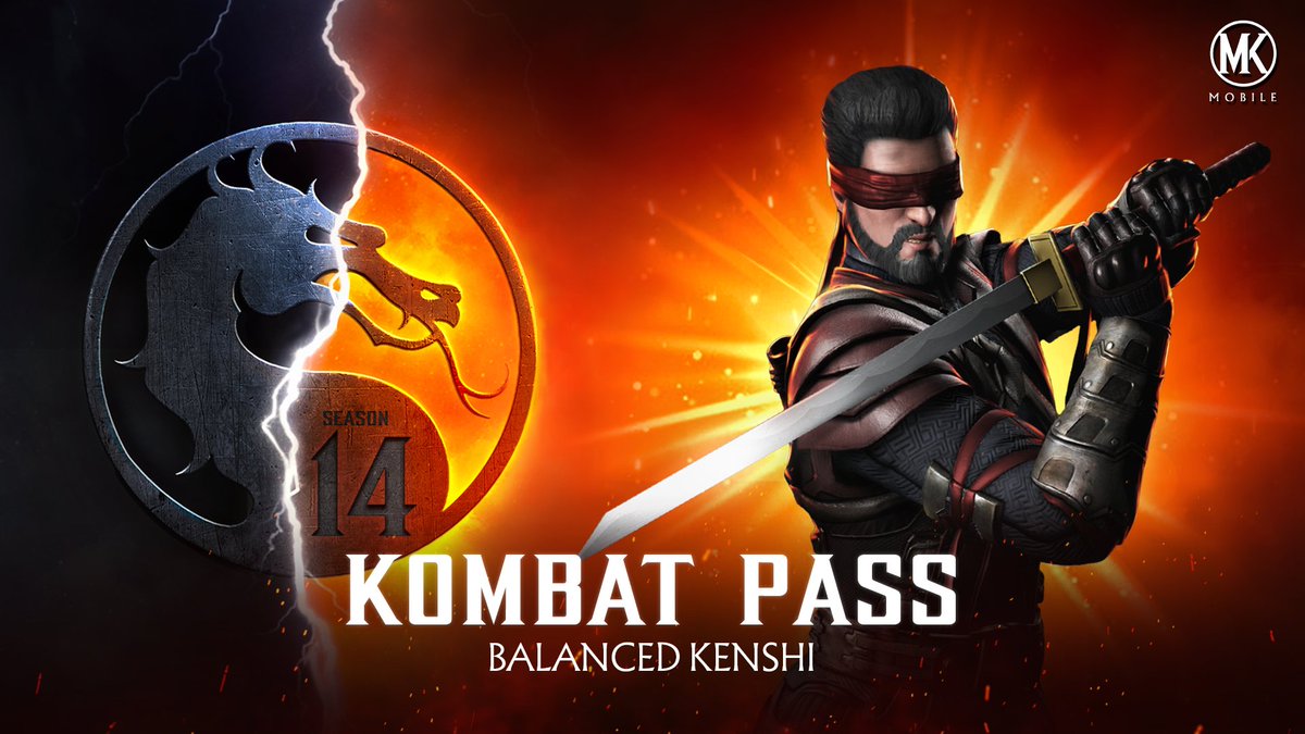 MKMobileGame's tweet photo. Season 14 is here. Earn Kombat Pass Points to unlock rewards like Gold Characters, Dragon Krystals, Konsumables, and more! The Trials await. #mkmobile #KombatPass https://t.co/rhr2EPNnWe
