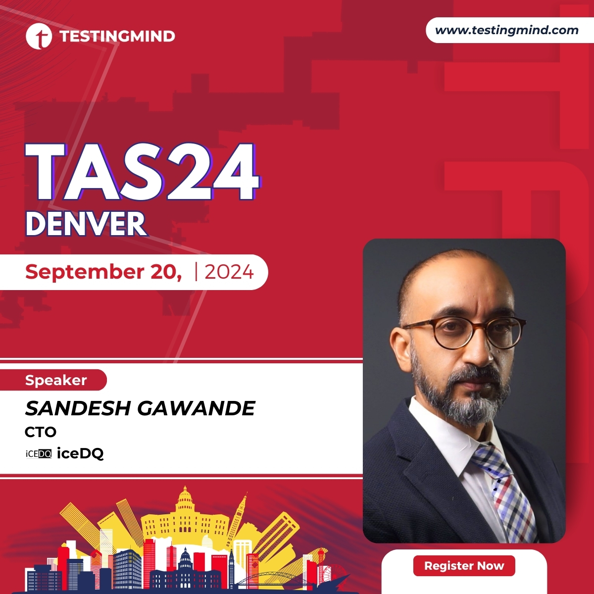 testingmindcon's tweet image. 🌟 We are thrilled to welcome Sandesh Gawande from iceDQ to the Test Automation Summit in Denver on September 20, 2024!
🔗 Register Now: testingmind.com/event/tas2024/…
#BigData #AI #DataTesting #Automation #TechSummit #DenverEvents #QA