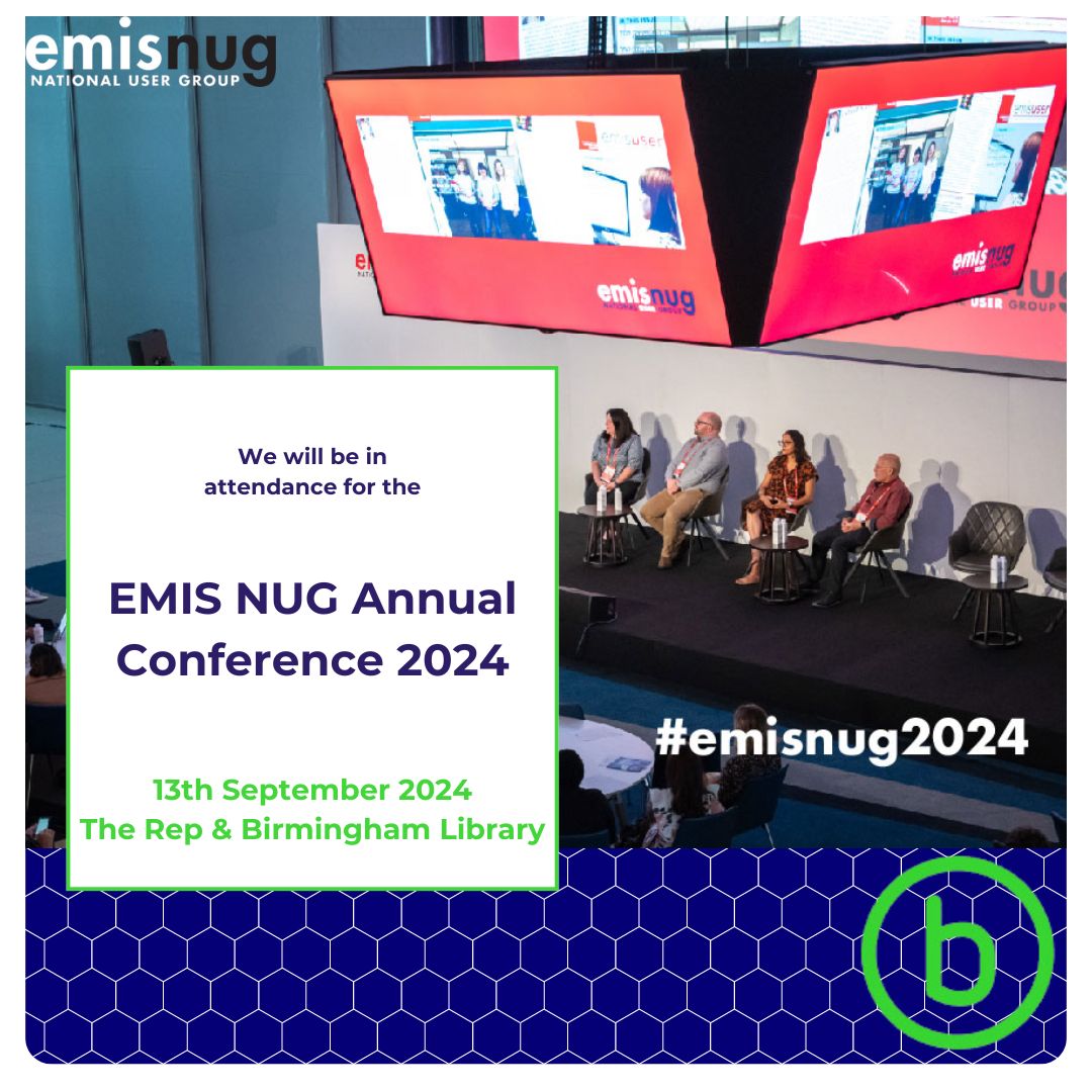 Just a couple of weeks until we will be at the EMIS NUG Annual Conference - who will we be seeing there?

#EMISNUG #AnnualConference #HealthIT #DigitalHealth #HealthTech #HealthcareInnovation #MedicalSoftware #HealthcareConference #HealthcareTechnology <a href="/emis_nug/">EMIS NUG</a>