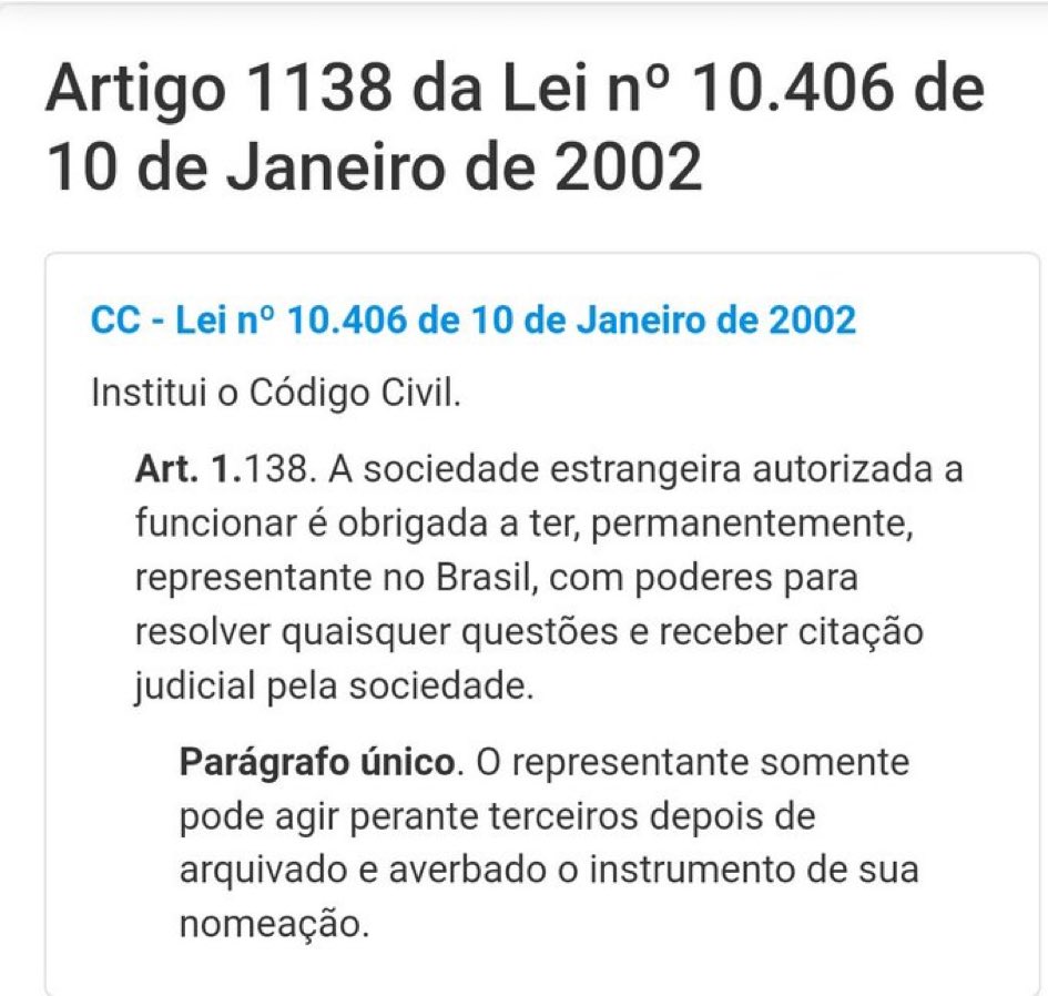 A decisão do Ministro Alexandre de Moraes não tem a ver com censura, tem a ver com cumprimento de lei.
Uma empresa tem que ter representação pra explorar em nosso território.
Veja o que diz o artigo 1.138 do Código Civil Brasileiro!