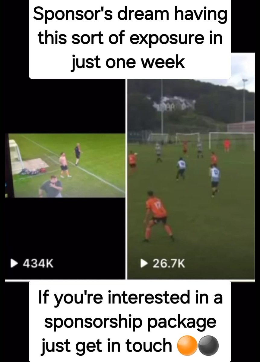 aber_valley_fc's tweet photo. Not bad exposure since our Welsh Cup game last weekend. 

We're always looking for potential sponsors, please get in touch if interested 

🟠⚫️ https://t.co/OnWw57aYsR