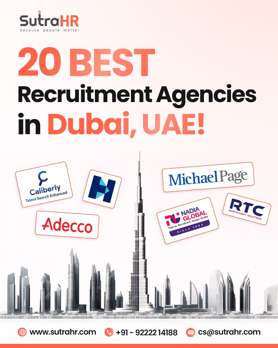 Struggling to find top talent in Dubai’s competitive market?  🇦🇪

Look no further! We've created a comprehensive list of the Top 20 Recruitment Agencies in #Dubai tailored to meet your hiring needs across diverse industries. 🌐

👉 Read more: bit.ly/4cP4O3N
#recruitment
