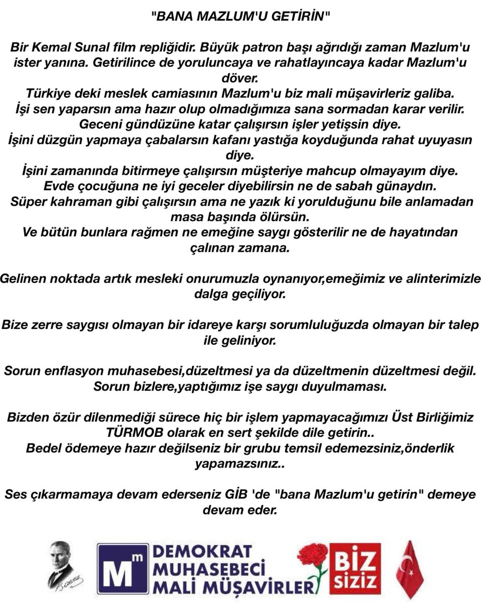 Bana mazlumu getirin. #malimüşavir #enflasyonduzeltmesi #hmbakanlıgı #turmob