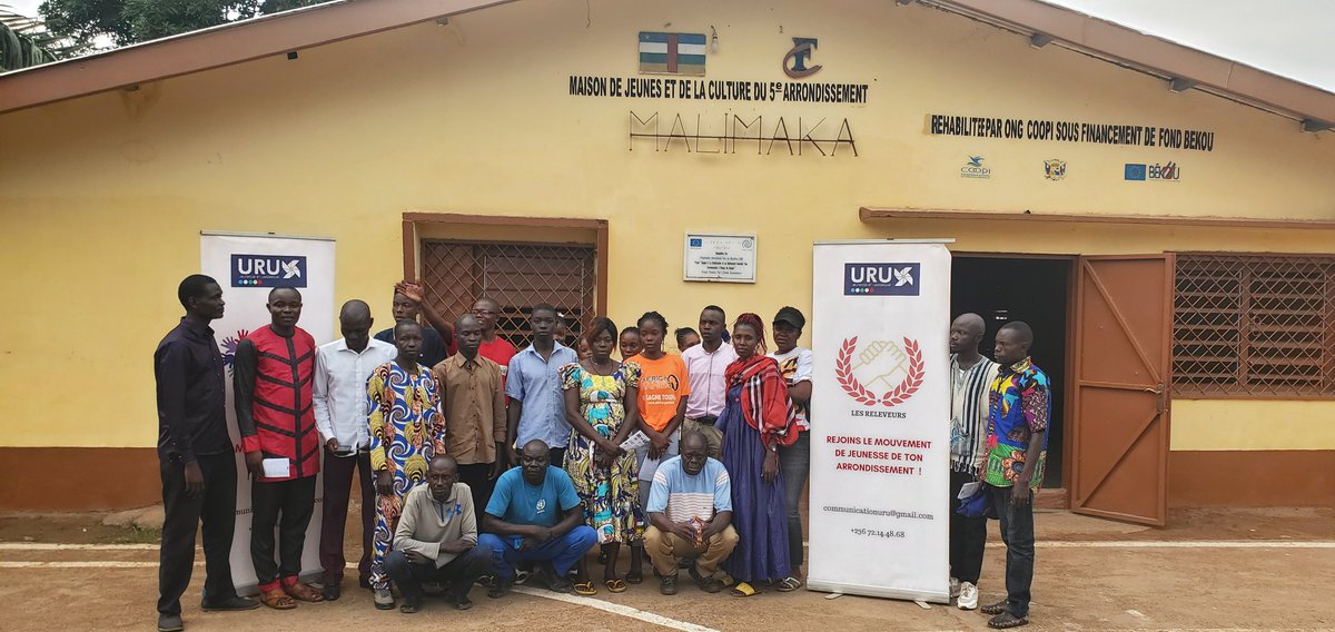 ORGANISATION URU (@uru_car) on Twitter photo #2ème_phase_causerie_éducative Projet :Gbou-KôKô
(défendre),est un projet en consortium avec ASF&IFJD.
Du 20-28 Août 2024 l'ONG URU avait eu à sensibiliser des jeunes dans les 7 maisons de jeunes de Bangui sur l'Espace Civique.
@IFJD_Joinet
<a href="/ASF_NGO/">Avocats Sans Frontières</a>
<a href="/UEenRCA/">UE en Centrafrique</a> #2ème_phase_causerie_éducative Projet :Gbou-KôKô
(défendre),est un projet en consortium avec ASF&IFJD.
Du 20-28 Août 2024 l'ONG URU avait eu à sensibiliser des jeunes dans les 7 maisons de jeunes de Bangui sur l'Espace Civique.
@IFJD_Joinet
<a href="/ASF_NGO/">Avocats Sans Frontières</a>
<a href="/UEenRCA/">UE en Centrafrique</a>