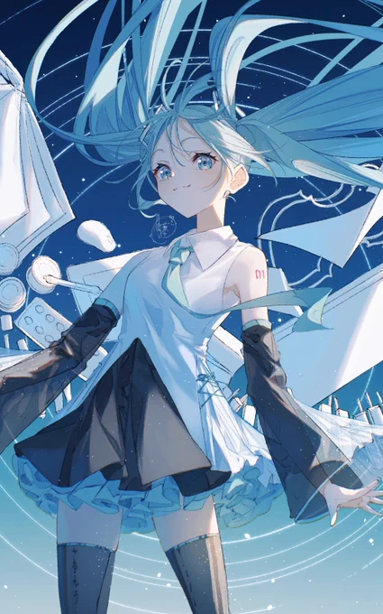 ミクさん可愛く描けたので大きいのも置いておきます! #初音ミク誕生祭2024 #初音ミク