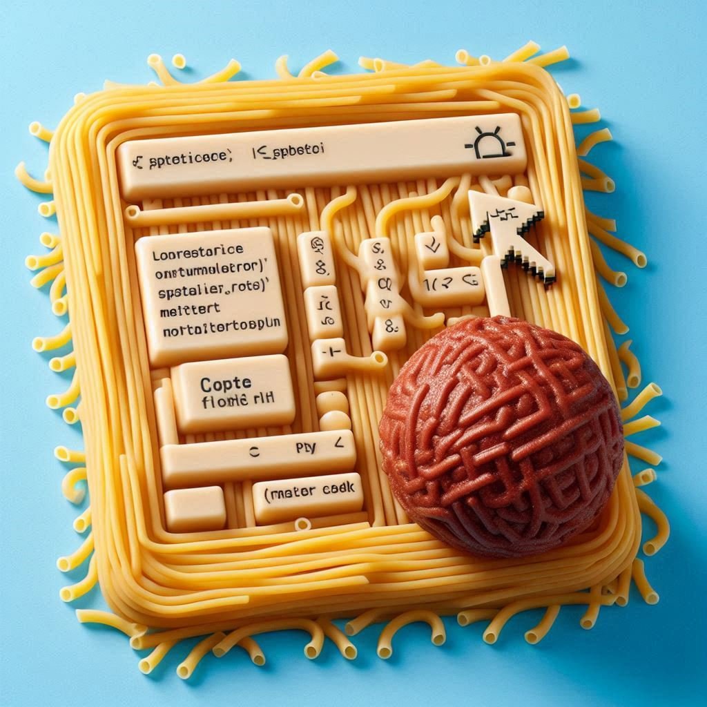 realDotNetDave's tweet image. Why did the Pasta app keep crashing?
.
.
.
.
.
It was made with spagettie code!
#GeekHumor #TGIF