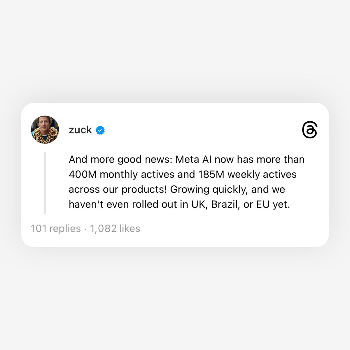 Ahmad_Al_Dahle's tweet image. On the heels of the update I shared on Llama yesterday, we’re also seeing Meta AI usage growing FAST with 185M weekly actives! 🚀