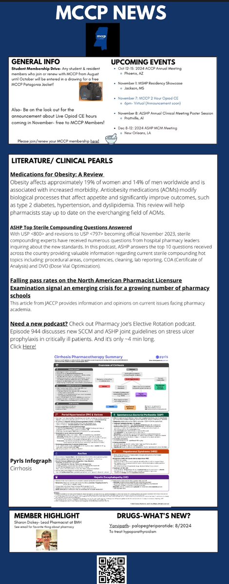 MCCP August newsletter is out. Check out <a href="/PyrlsApp/">Pyrls</a>  for great pharmacy info. #mspharm #accp #mccp #pharmacy #twitteRx #mississippi