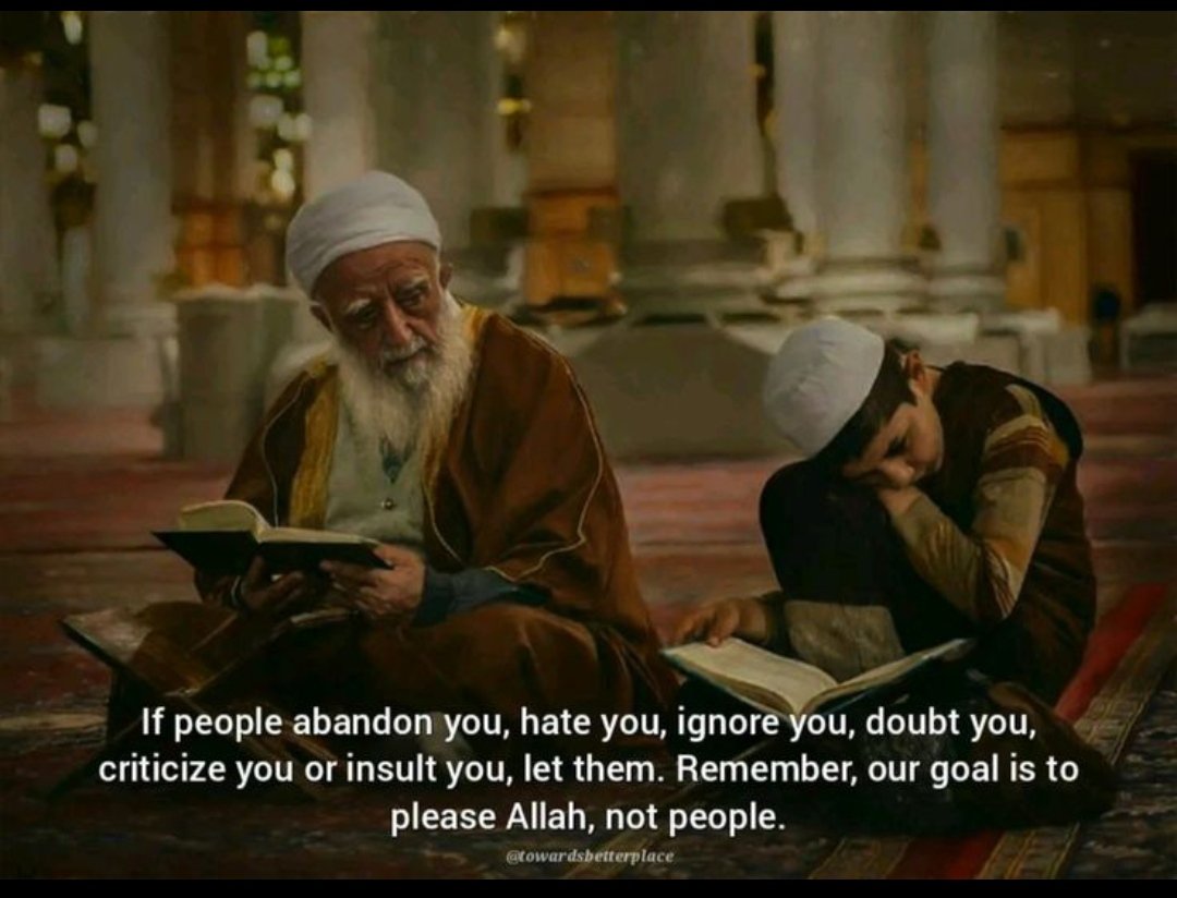 Our goal is to please Allah,not people.