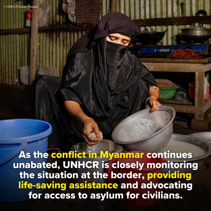 UN's tweet photo. Seven years ago, 700,000 Rohingya were #ForcedToFlee Myanmar to Bangladesh.

As the world's largest stateless community, they've endured generations of discrimination &amp; persecution.

@Refugees is calling for greater global support to address their immense humanitarian needs.