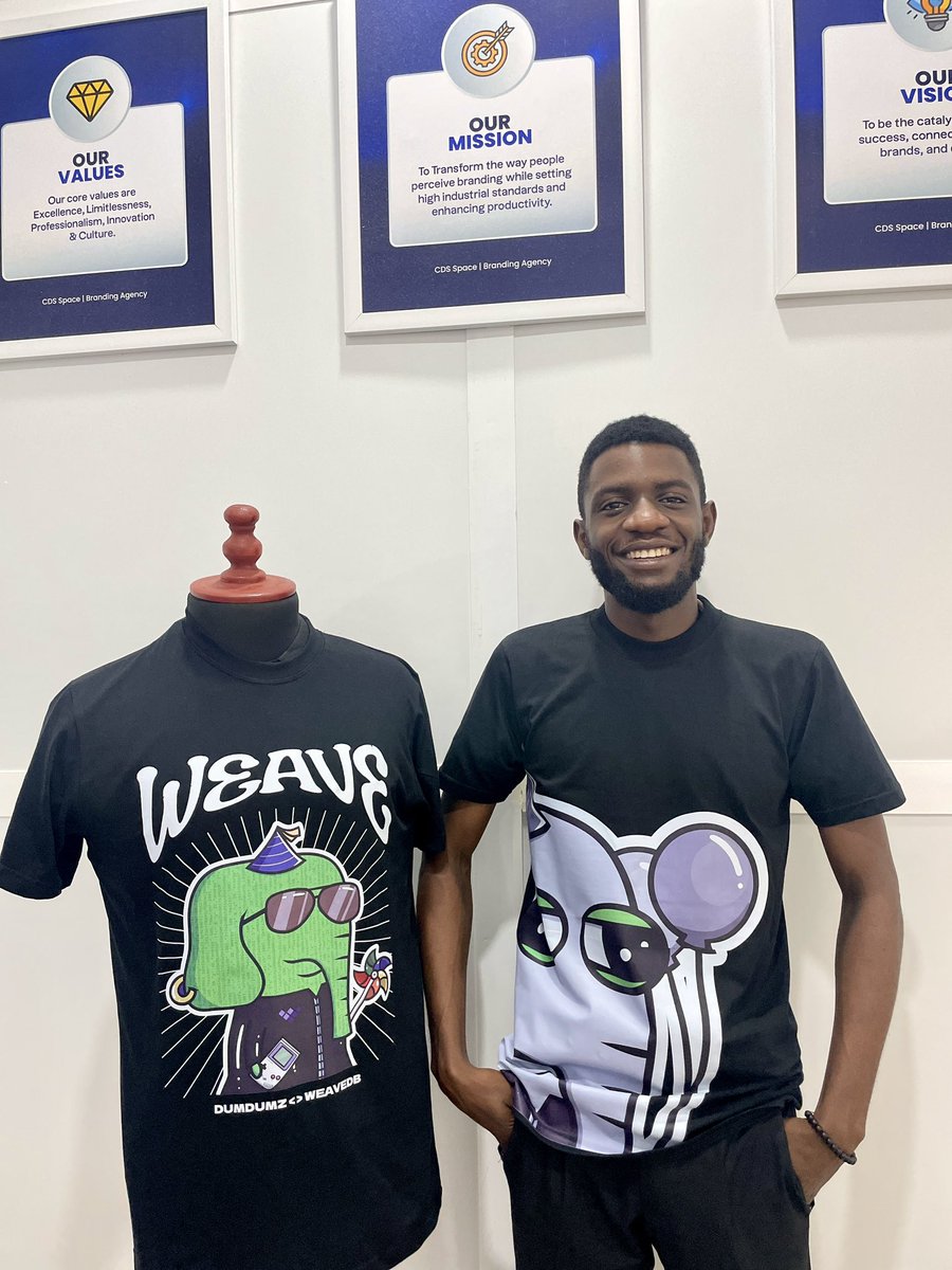 cdsspace_'s tweet image. NFT Merch Production from Uyo, Akwa Ibom State, Nigeria to the World 🚀  Everything is Possible with CDS Space Creative Team 

@WeaveDB_Nigeria @weave_db 

#WeaveDB #NFTDesign #touchgrass #cdsspace @Bybit_Official @b3dotfun
