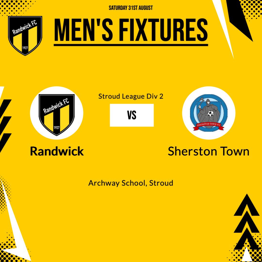 Randwick FC (@randwickfc) on Twitter photo Our firsts host <a href="/SherstonTownFC/">Sherston Town FC</a> in their first home league game of the season tomorrow ⚽️🟡⚫️ Our firsts host <a href="/SherstonTownFC/">Sherston Town FC</a> in their first home league game of the season tomorrow ⚽️🟡⚫️
