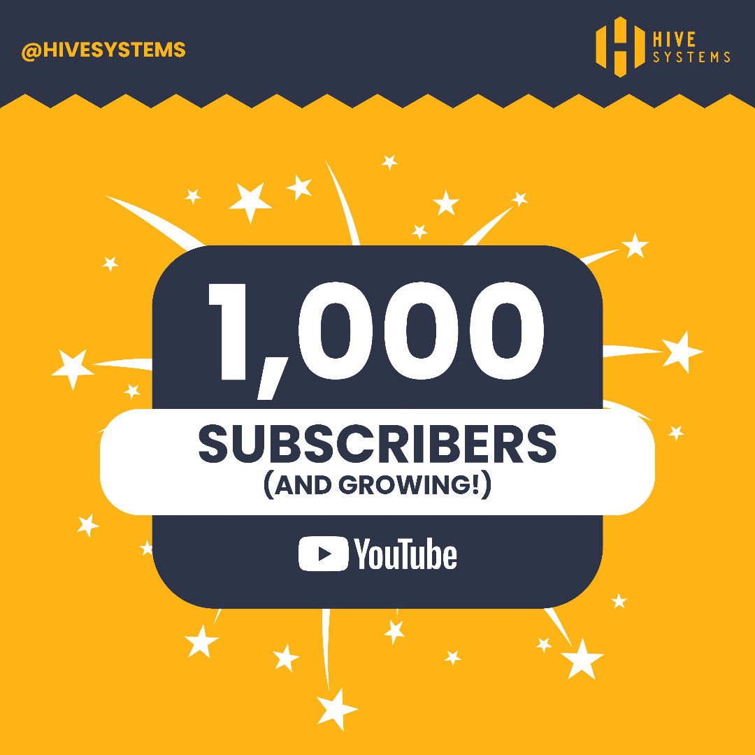 hivesystems's tweet photo. Woot Woot! We're now at 1,000 subscribers for Hive on YouTube! New episode on Government Compliance dropped yesterday, and you can see all of our archived content on our channel. https://t.co/gtZx4dBwHJ https://t.co/lFaWKtsfKq