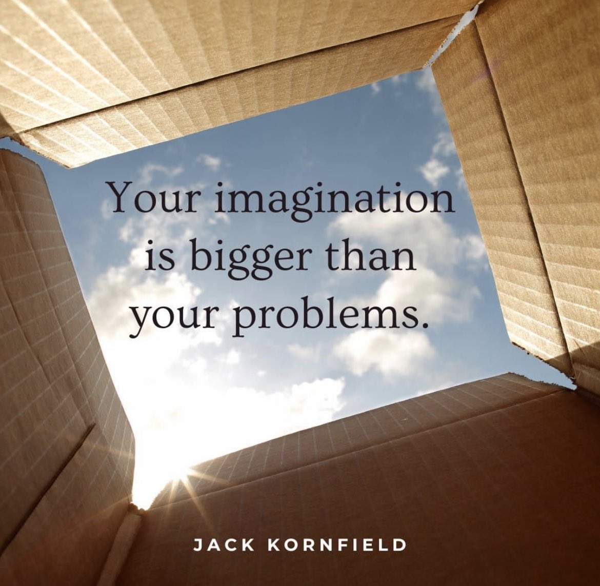 JackKornfield's tweet image. When in doubt, zoom out! ⛅️🪂✨

If you feel stuck, remember, your imagination is bigger than your problems. 🐚🎶

#imagination #zoomout #freedom #liberation #happiness #spirituality #yoga #yogi #mindfulness #mindful #jackkornfield #meditate #meditation #wisdomquotes