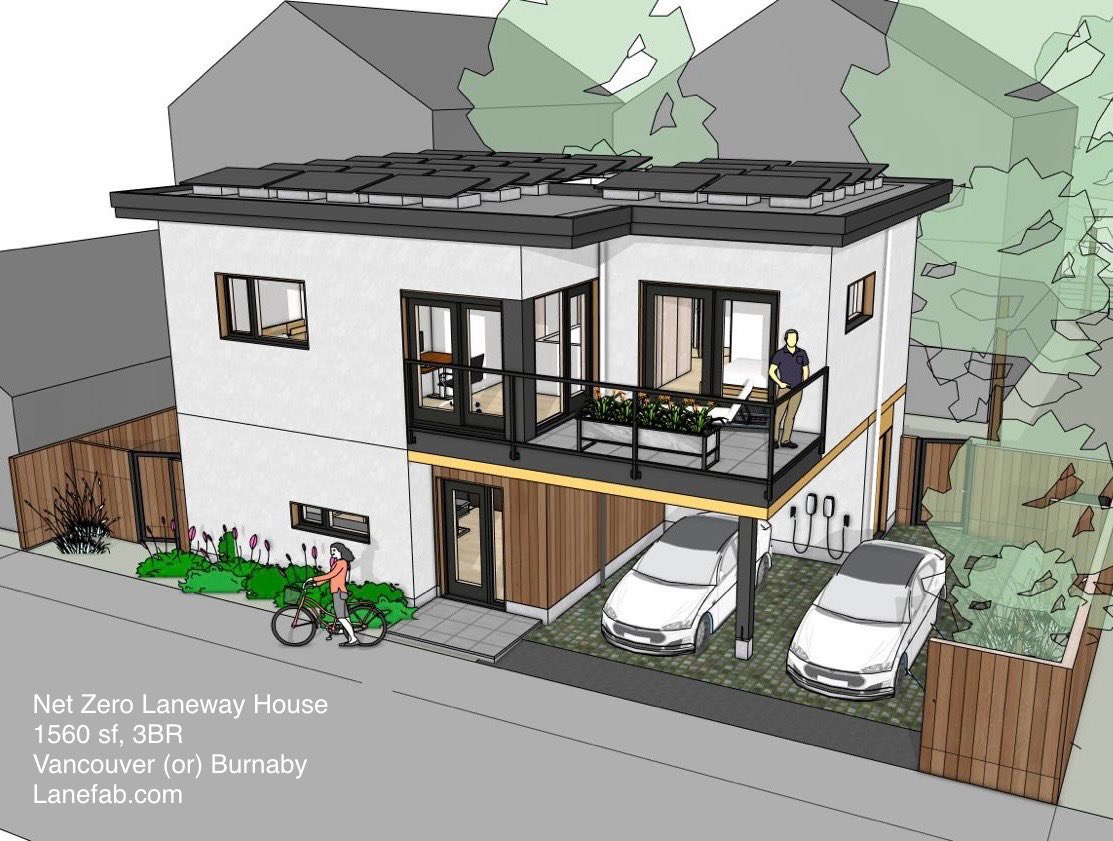 Moving beyond the ‘granny cottage’.

Coach houses and lane houses can now be “family sized” in Vancouver and Burnaby.

Other cities:

This is the simplest way to provide ground oriented family size housing &gt;&gt; just fix the FSR and size cap in your zoning.