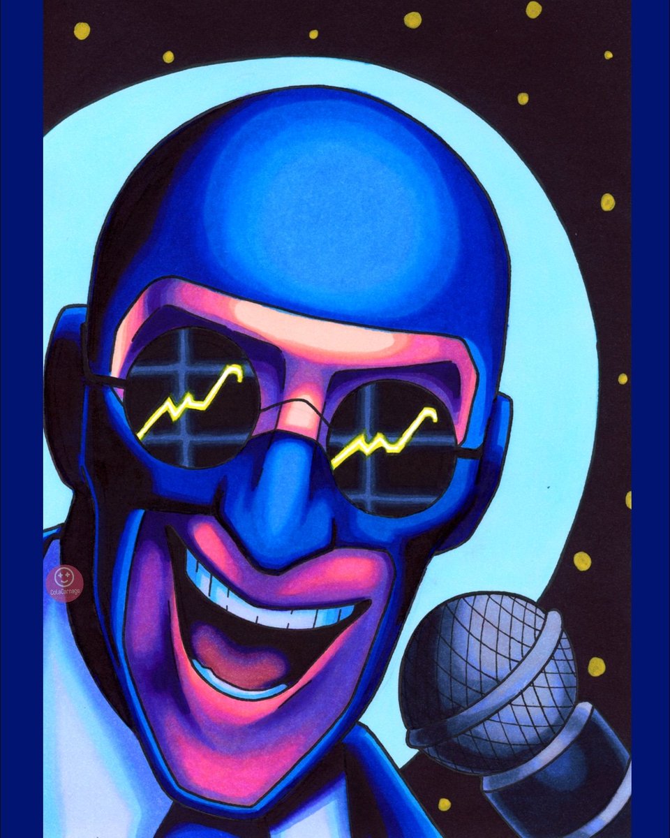 ColaCarnage's tweet image. Had some new followers recently, so it's about time for a proper intro.
I'm Cola, a traditional artist who loves working with markers. Most of my stuff is fanart (primarily for TF2), and I also cosplay from time to time (again, mostly TF2 π
)