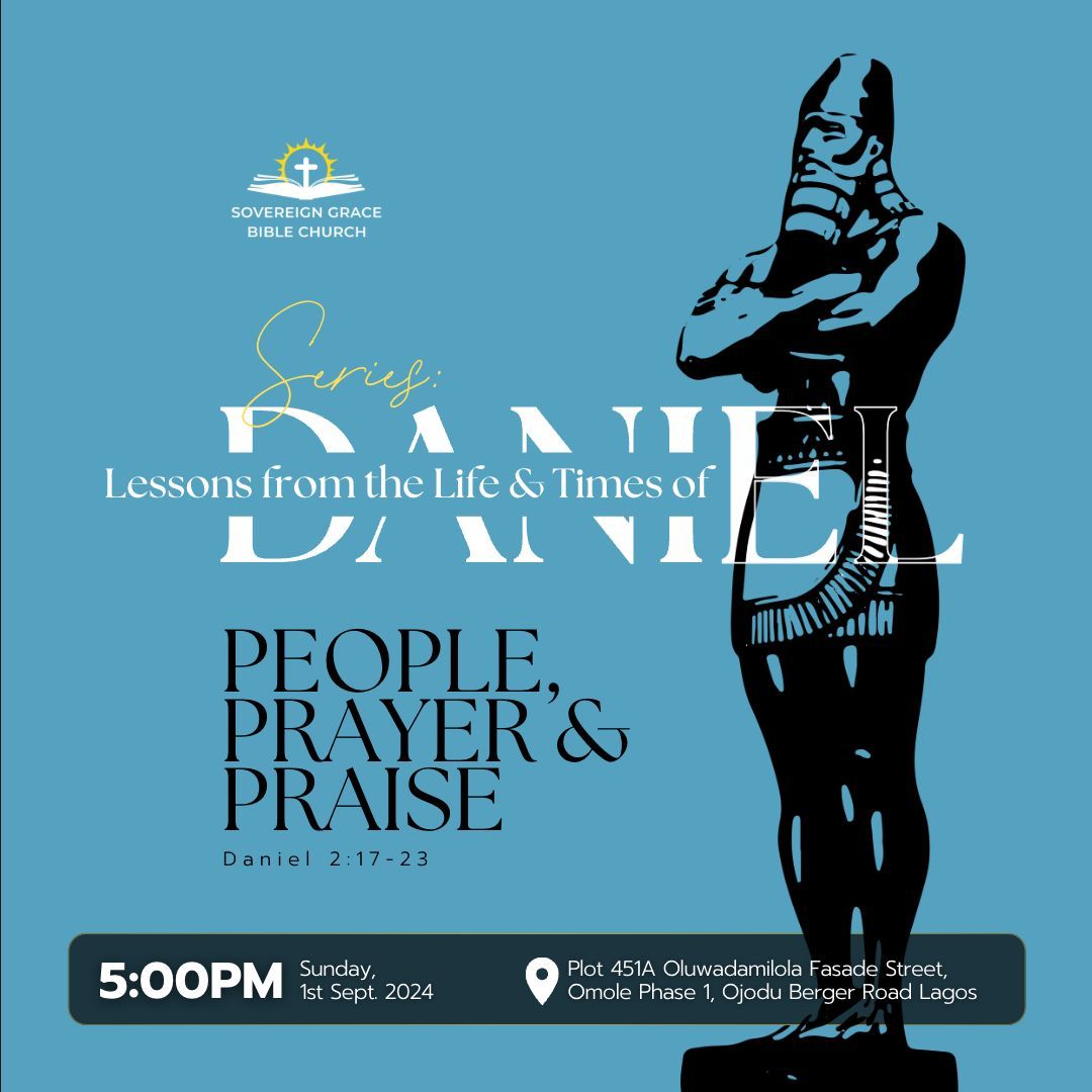 Join us this Sunday, September 1, 2024, at 9:00 AM and 5:00 PM for the morning and evening worship services respectively. Our morning services begin with a doctrinal class. Both services will be live streamed on YouTube and Facebook: SGBCLagos. See the e-flyers for more details.