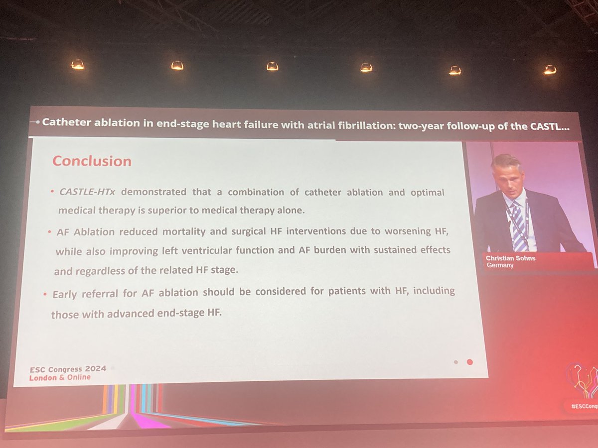 Jacopo Imberti (@jacopoimberti) on Twitter photo #ESCCongress trials in #HF 🧵3/4
CASTLE HTx trial extended fup
🎯OMT + #Afib ablation is superior to OMT alone in end-stage HF pts
<a href="/escardio/">European Society of Cardiology</a> <a href="/HFA_President/">HFAPresident</a> <a href="/DavidDuncker/">David Duncker</a> <a href="/Dominik_Linz/">Dominik Linz</a> <a href="/chris_sohns/">Christian Sohns</a> <a href="/Phiso_de/">Philipp Sommer</a> #ESCCongress trials in #HF 🧵3/4
CASTLE HTx trial extended fup
🎯OMT + #Afib ablation is superior to OMT alone in end-stage HF pts
<a href="/escardio/">European Society of Cardiology</a> <a href="/HFA_President/">HFAPresident</a> <a href="/DavidDuncker/">David Duncker</a> <a href="/Dominik_Linz/">Dominik Linz</a> <a href="/chris_sohns/">Christian Sohns</a> <a href="/Phiso_de/">Philipp Sommer</a>