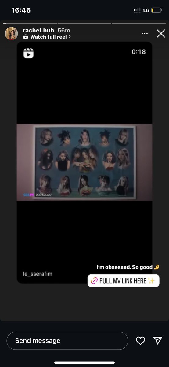 LESSERAFIMSPAIN's tweet photo. [INFO] 240830 - La hermana de #HUHYUNJIN, Rachel, muestra su apoyo a "CRAZY" y al vídeo musical además de a la canción coproducida por Yunjin "Crazier" en sus historias de Instagram.

#LE_SSERAFIM #르세라핌 @le_sserafim https://t.co/fYocfVX4Oy