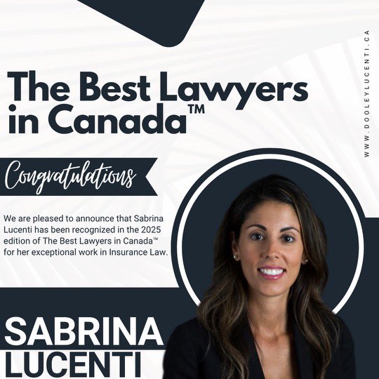 Congratulations to our very own <a href="/SALucenti/">Sabrina Lucenti</a> for being recognized in the 2025 edition of The Best Lawyers in Canada™ for her exceptional work in Insurance Law.⚖️

#barrie #lawyer #insurance #law #canada